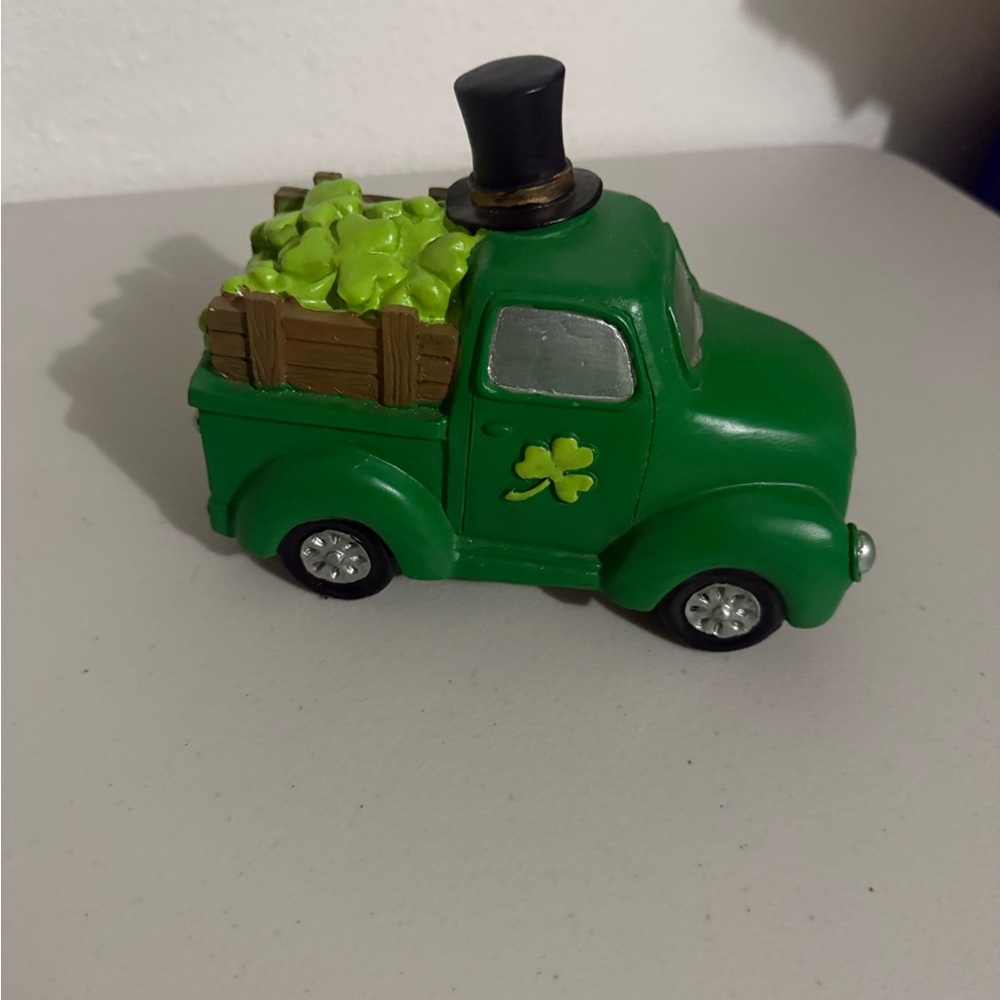 Green Decorative Truck with Shamrock